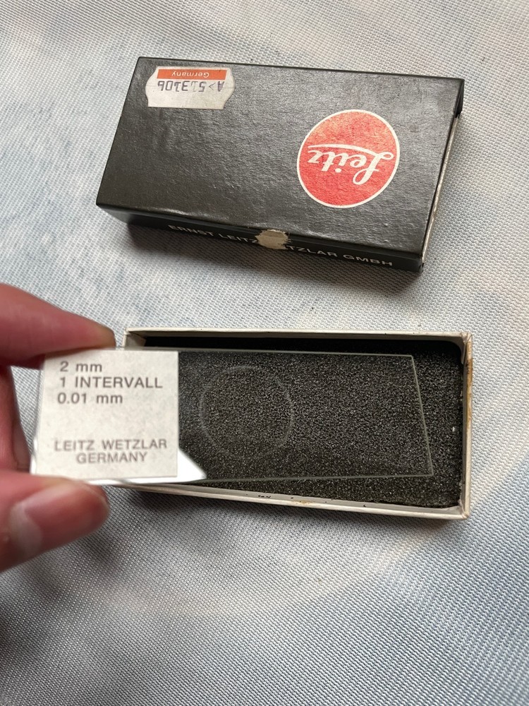 Leitz microscope accessories - micrometer 0.01mm High quality original packaging