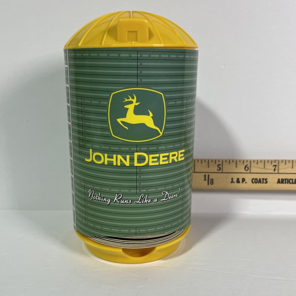 John Deere 'Nothing Runs Like A Deere' Refillable Coaster Dispenser Silo