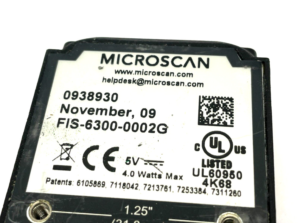 Microscan Quadrus FIS-6300-002G Fixed Barcode Scanner