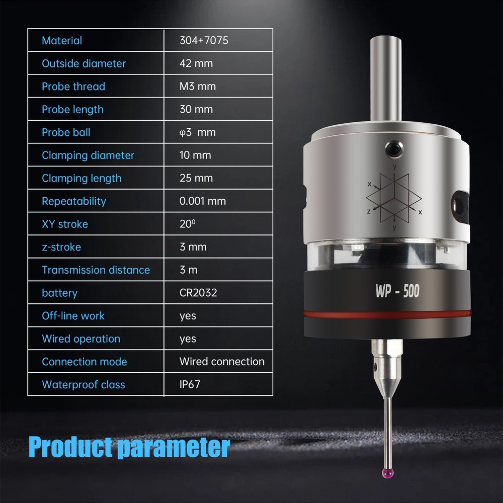 【US】3D Touch Probe, 0.001mm Accuracy CNC Milling Machine 3D Trigger Finder