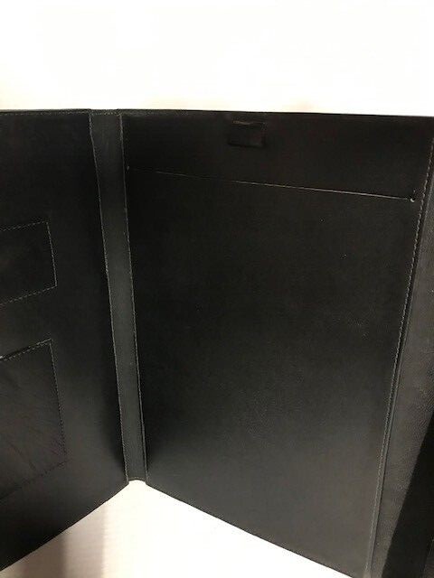 Padfolio/portfolio brown leather type snakeskin edged notebook