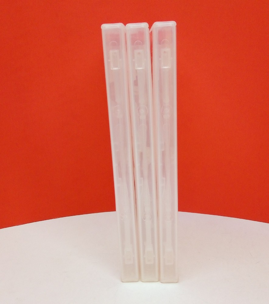 Set of 3 Transparent 3 - Disc DVD , Replacement Cases
