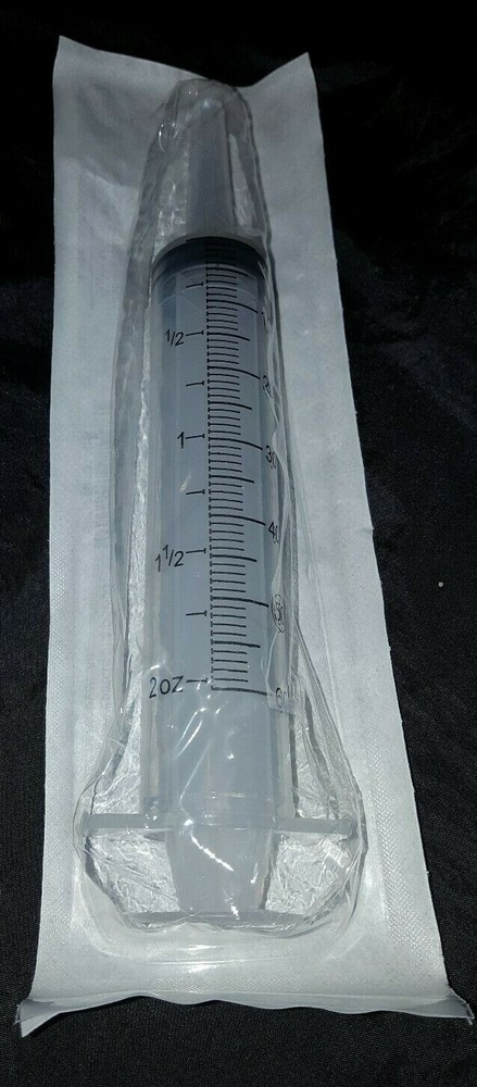 60ml/2oz Measuring Syringe Long Catheter Tip 1 ML Increments Nutrient Watering