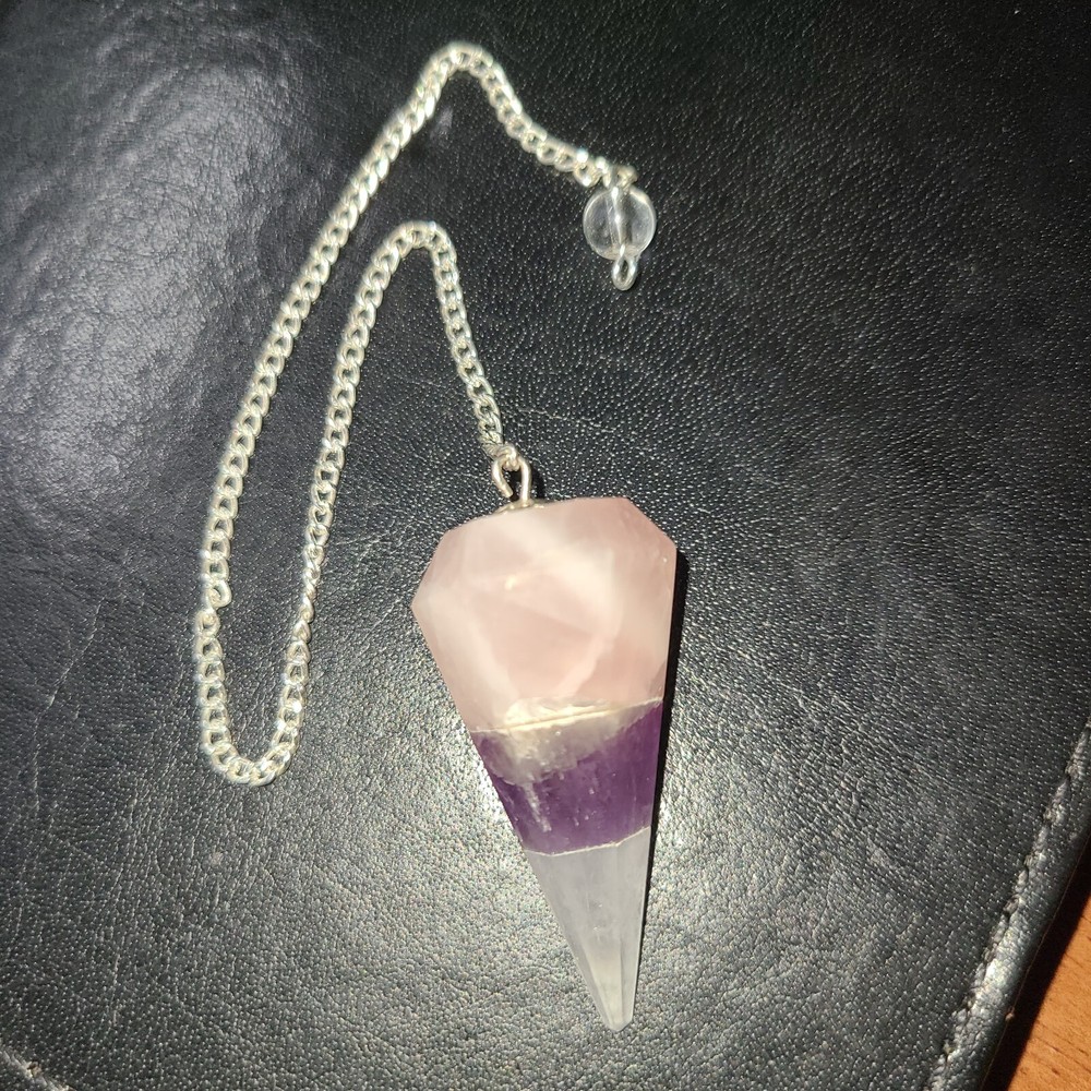 Bonded RAC Faceted Cone Crystal Dowsing Pendulum Divination Tool