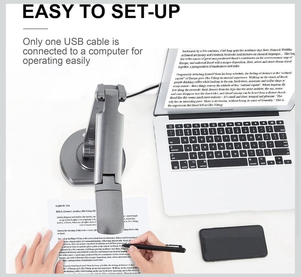 Joyusing V500s 8MP USB Document Camera Visualiser with Mic for Mac Windows