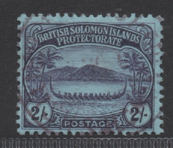 Solomon Is 1908 2/- Small Canoe Used