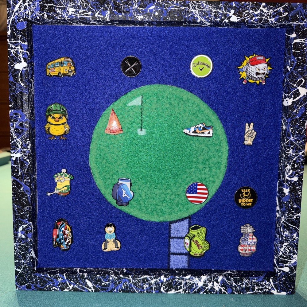 16 Pc Custom Magnetic Golf Ball Marker Board Personalized