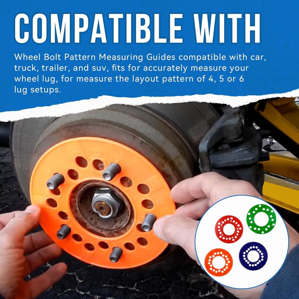 Wheel Bolt Pattern Template Tools For Measure Layout Pattern 4 5 6 Lug Setups