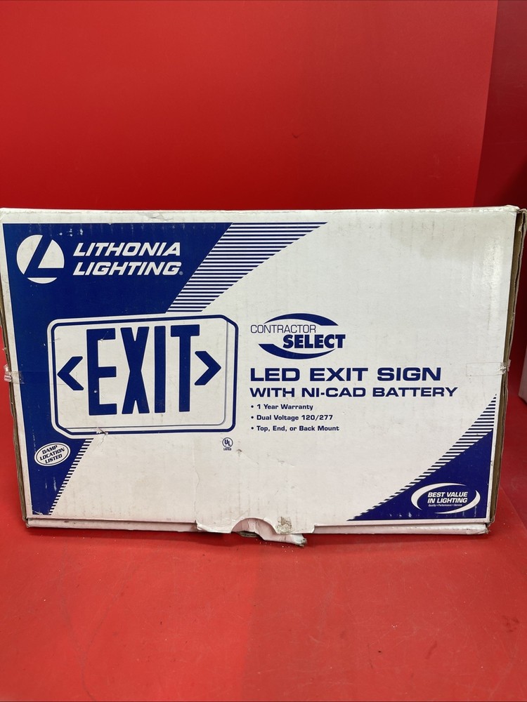 LITHONIA LIGHTING LED EXIT SIGN W/XTRA FACE PLATE