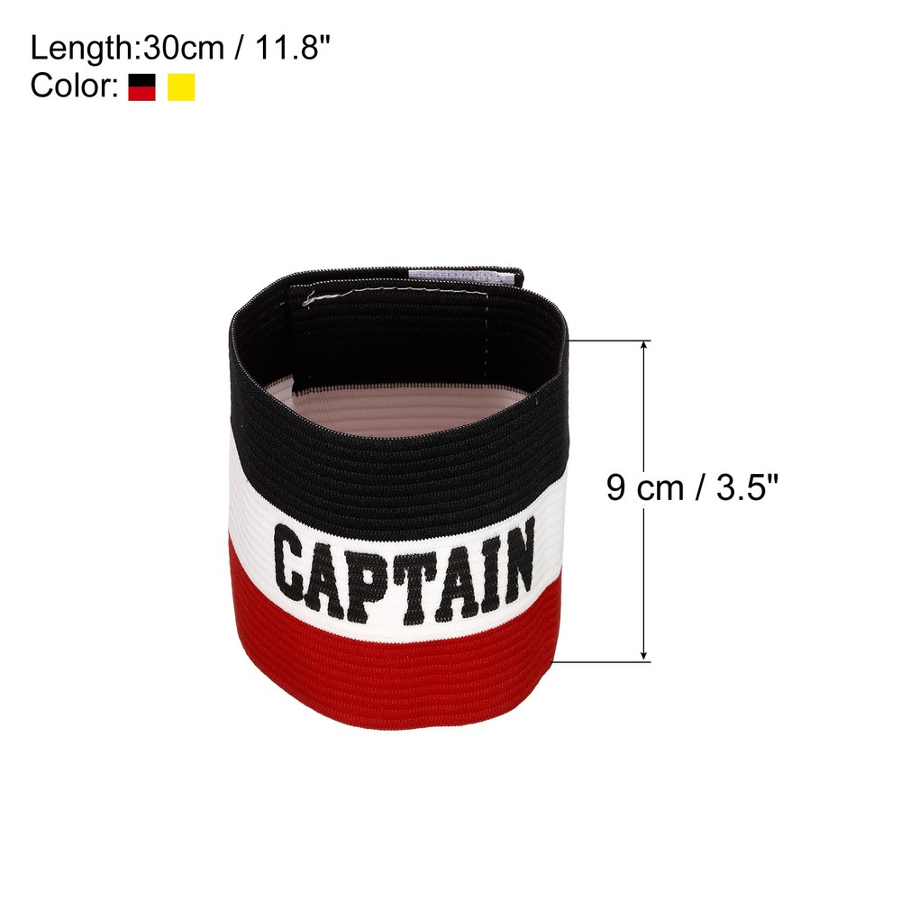 2Pcs Black Yellow Captain's Armband Arm Band
