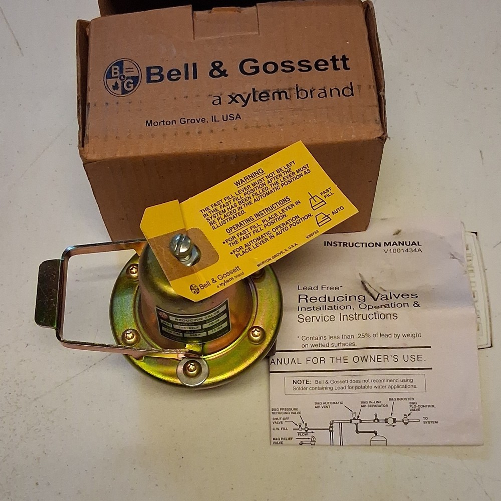 NEW Bell & Gossett FB-38 Pressure Reducing Valve 110192LF Lead-Free 1/2" NPT
