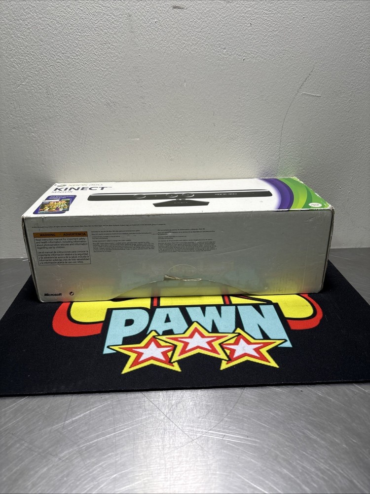 Microsoft Xbox 360 Kinect Black Motion Sensor Bar In Box