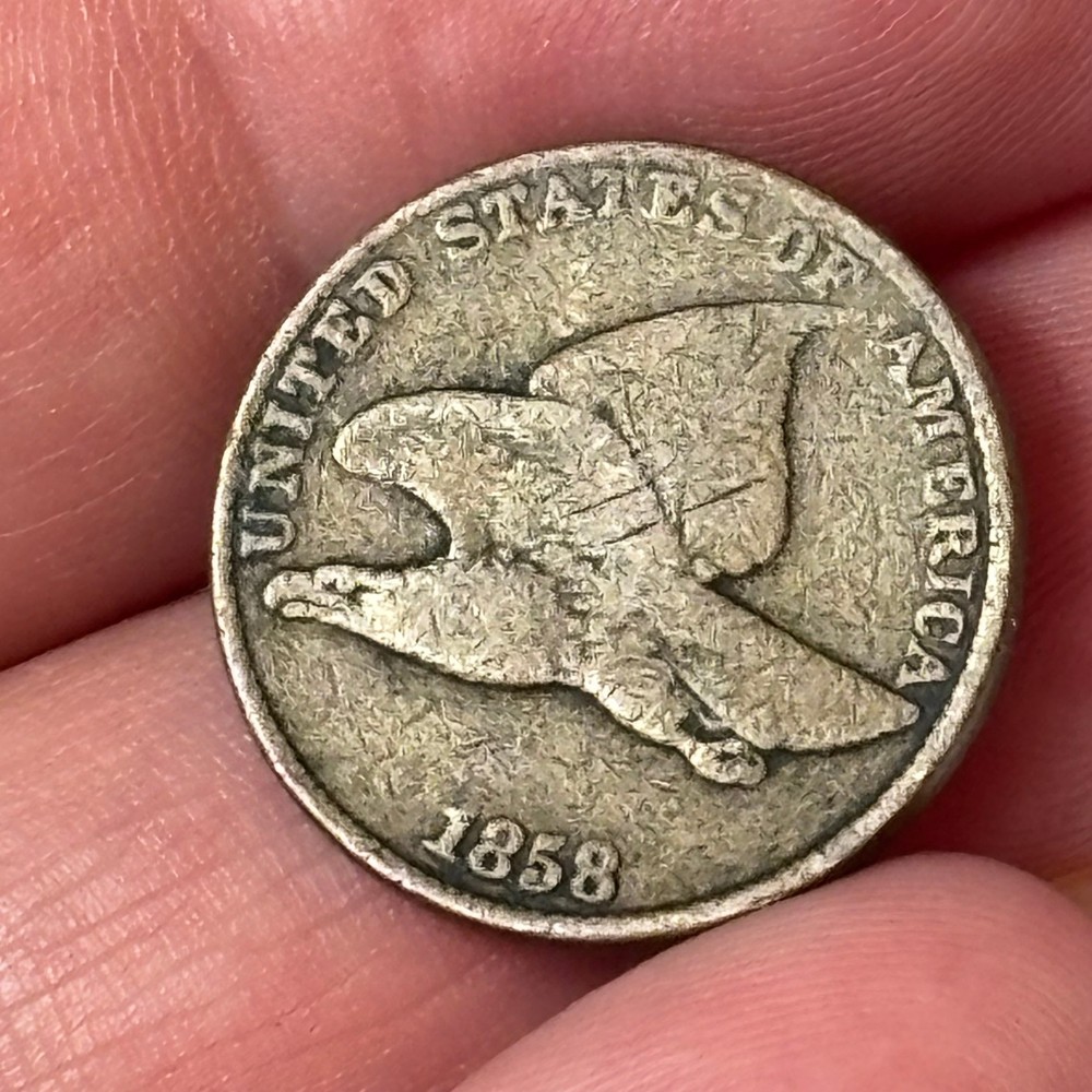 1858 Flying Eagle One Small Cent Penny
