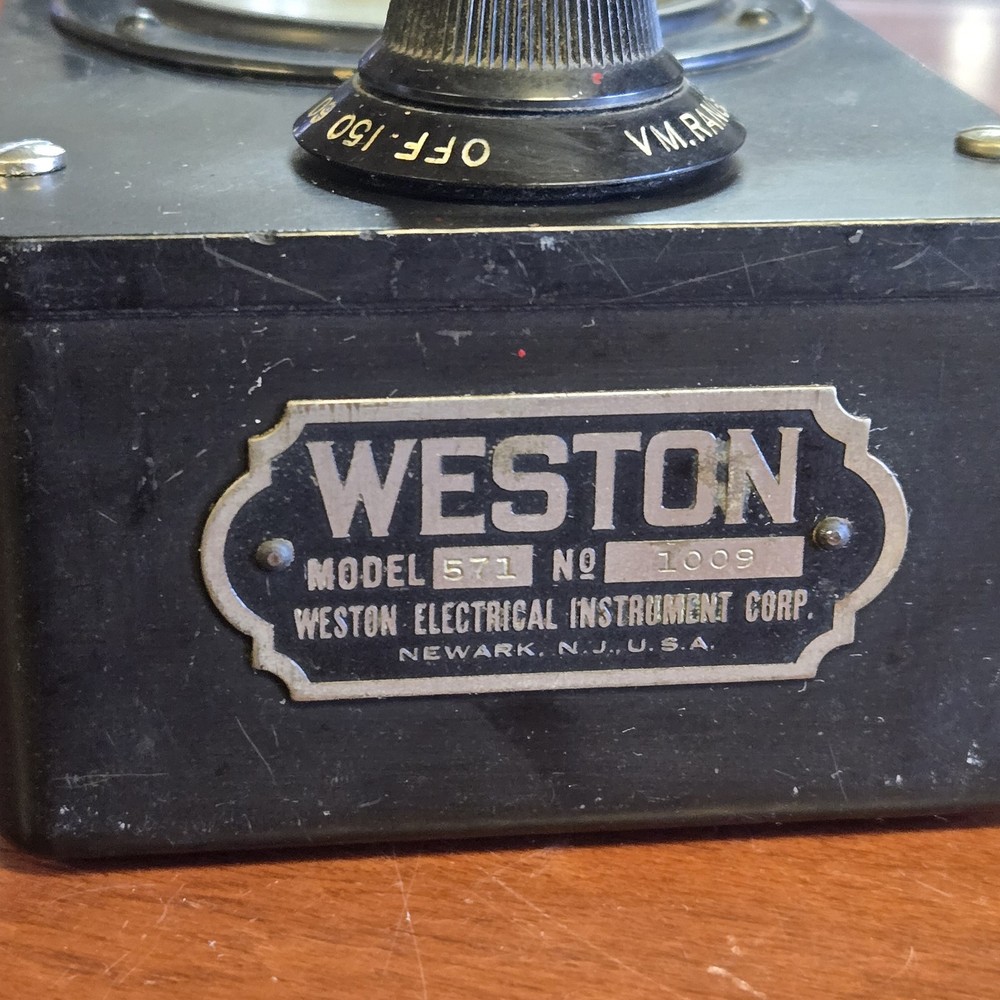 AC Volt Output Meter 571 Weston Electrical Instrument Corp 1932 Tested & Working