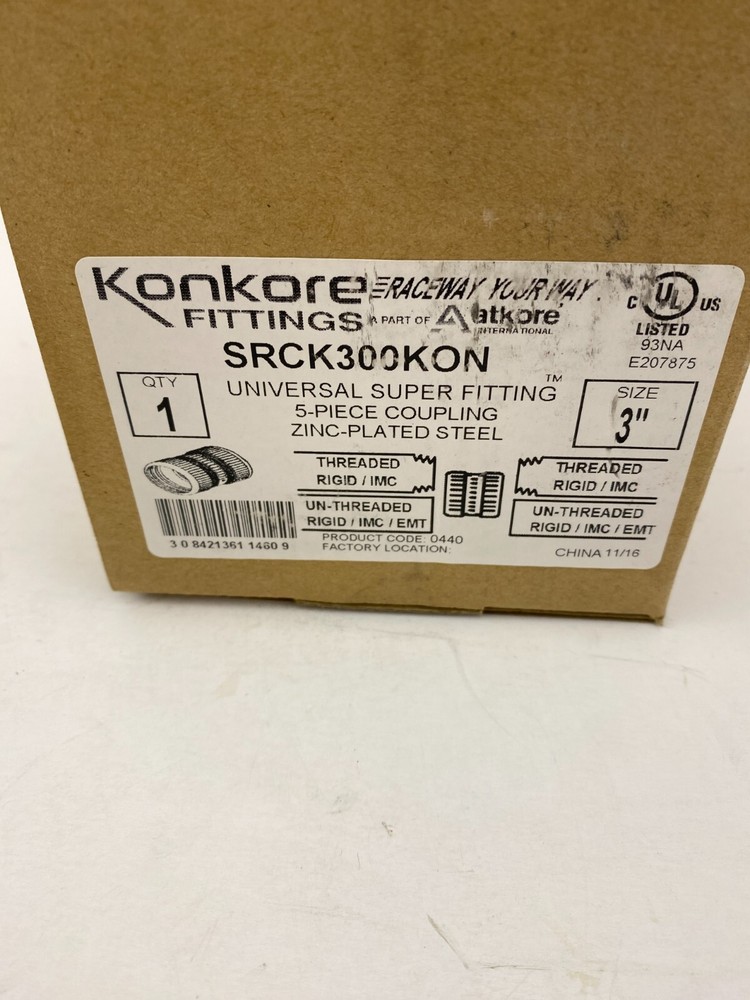 Konkore SRCK300KON 3" 5 Piece Compression Coupling Connects Threaded or Unthread