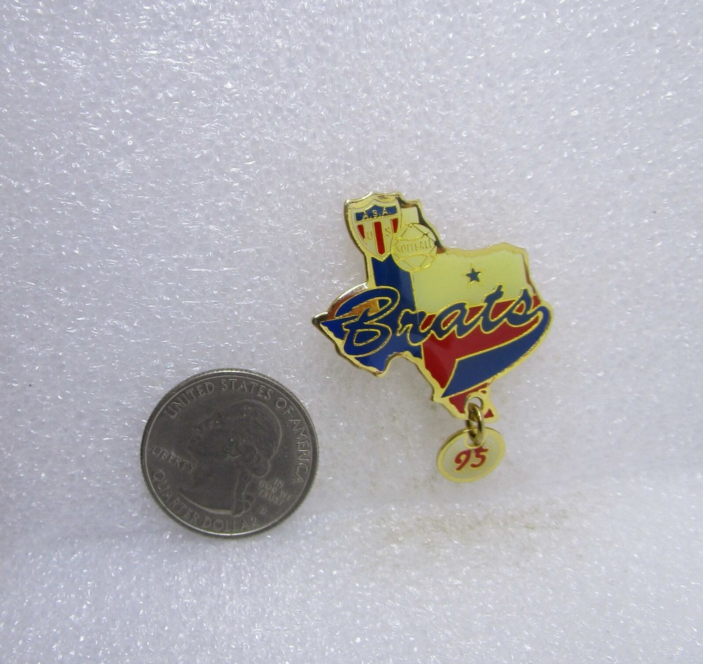 1995 ASA Texas Brats Softball Pin