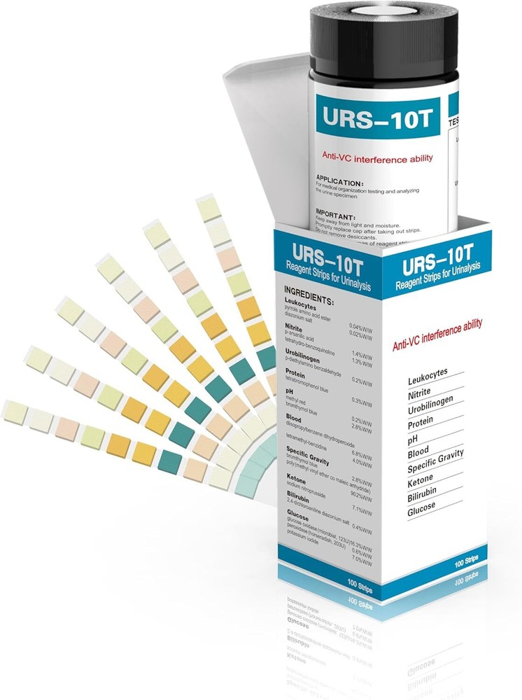 100 Strips URS-10T Reagent Urinalysis Test Strips 10 Parameters Testing Strips