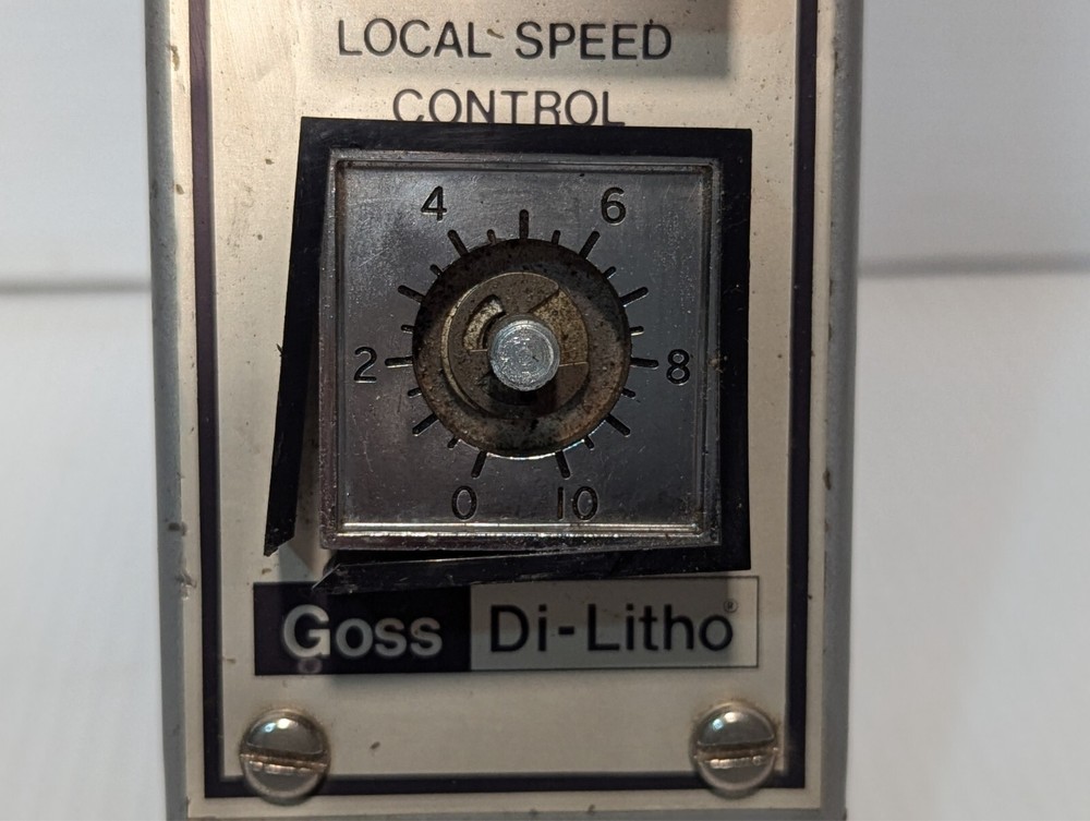 Rockwell Goss Di-Litho control panel, Master Speed Trim, Local Speed Control