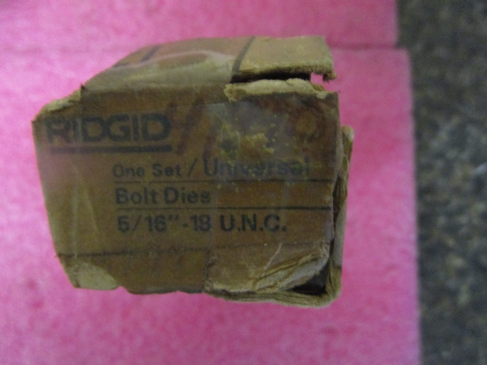 RIDGID THREADER THREADING UNIVERSAL BOLT 5/16" DIES 5/16-18 UNC
