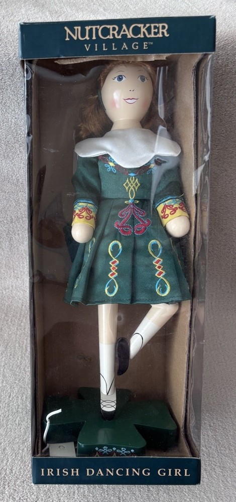IRISH DANCING GIRL 1999 NUTCRACKER VILLAGE 14"
