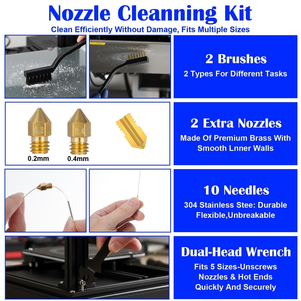 43 Pcs 3D Printer Tools Kit, 3D Printer Accessories Compatible with All FDM/S...