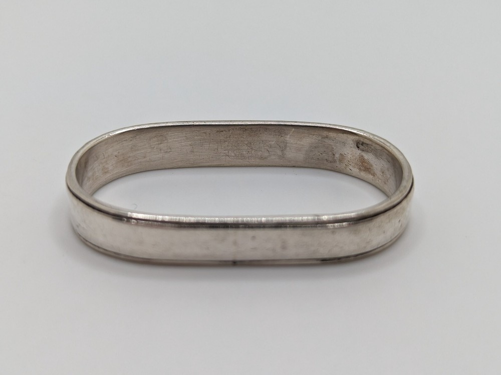 Antique Danish 800 Silver Napkin Ring "TN" initials engraving