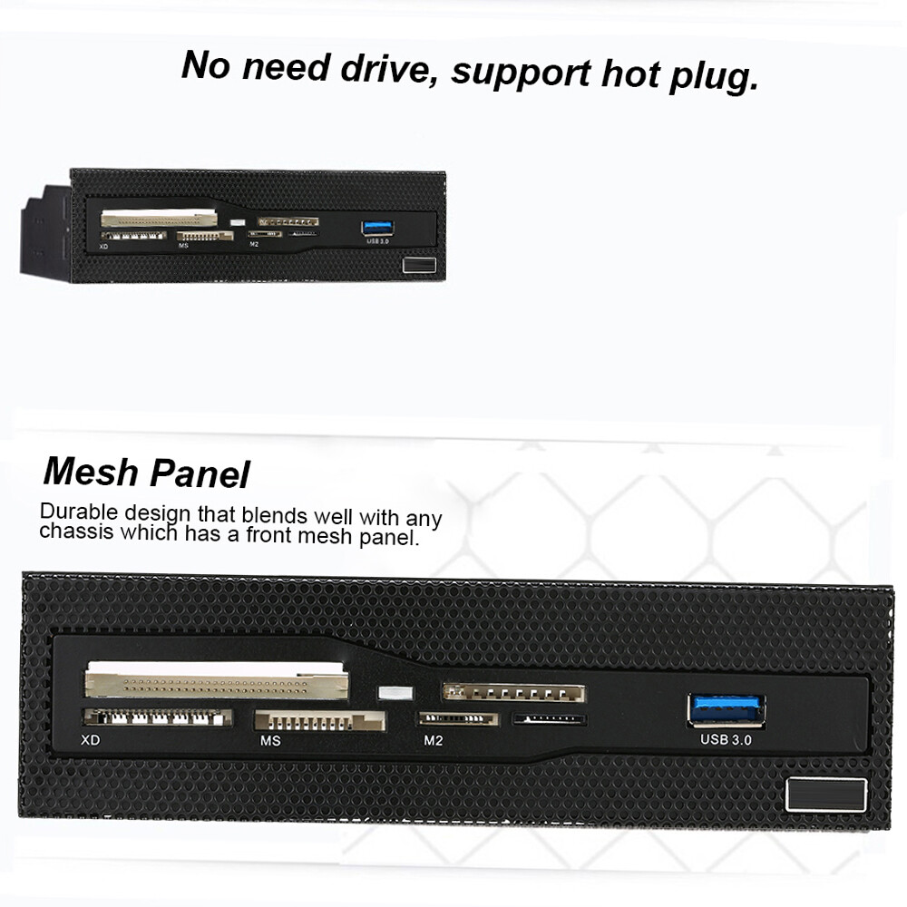 5.25" Drive Bay PC Front Panel USB 3.0 Internal Multi-Function D6C4