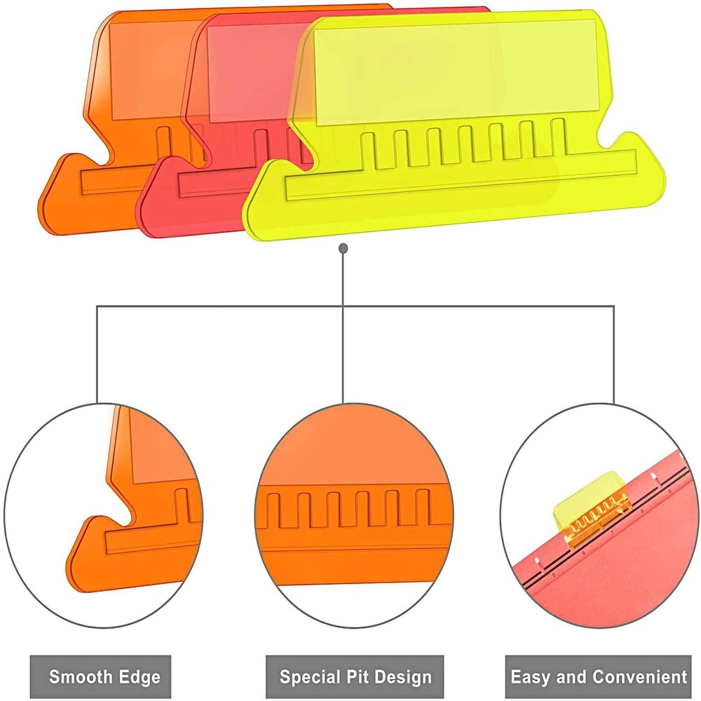 File Folder Tabs, 60+120 Sets Multicolor Hanging File Folder Tabs with Inserts
