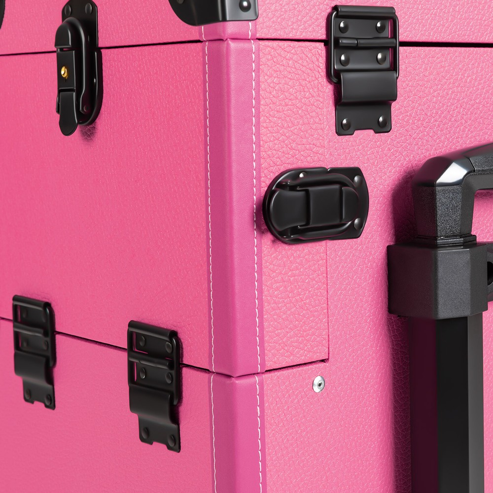 Professional Rolling Makeup Trolley Train Case Box Organizer Salon Cosmetic