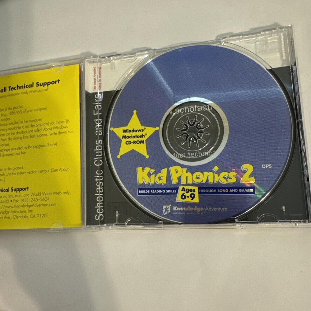 Kid Phonics 2 (PC, 1996) - Complete Jewel Case