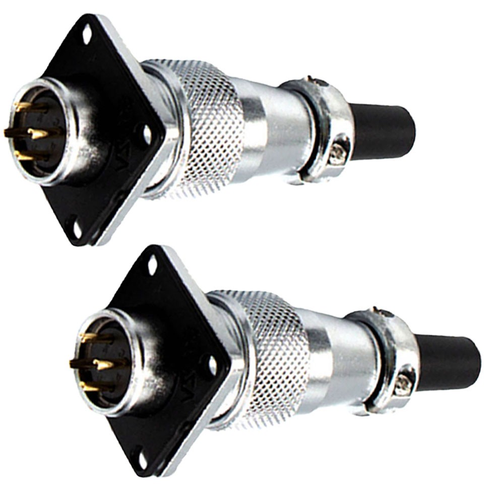 2Pc WS16 4Pin Panel Mount Electrical Wire Connector,Aviation Plug and Socket NEW