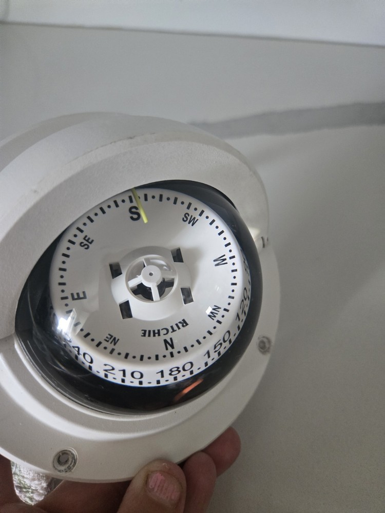 Ritchie Compass, Flush Mount, 3" Dial, White F-82W