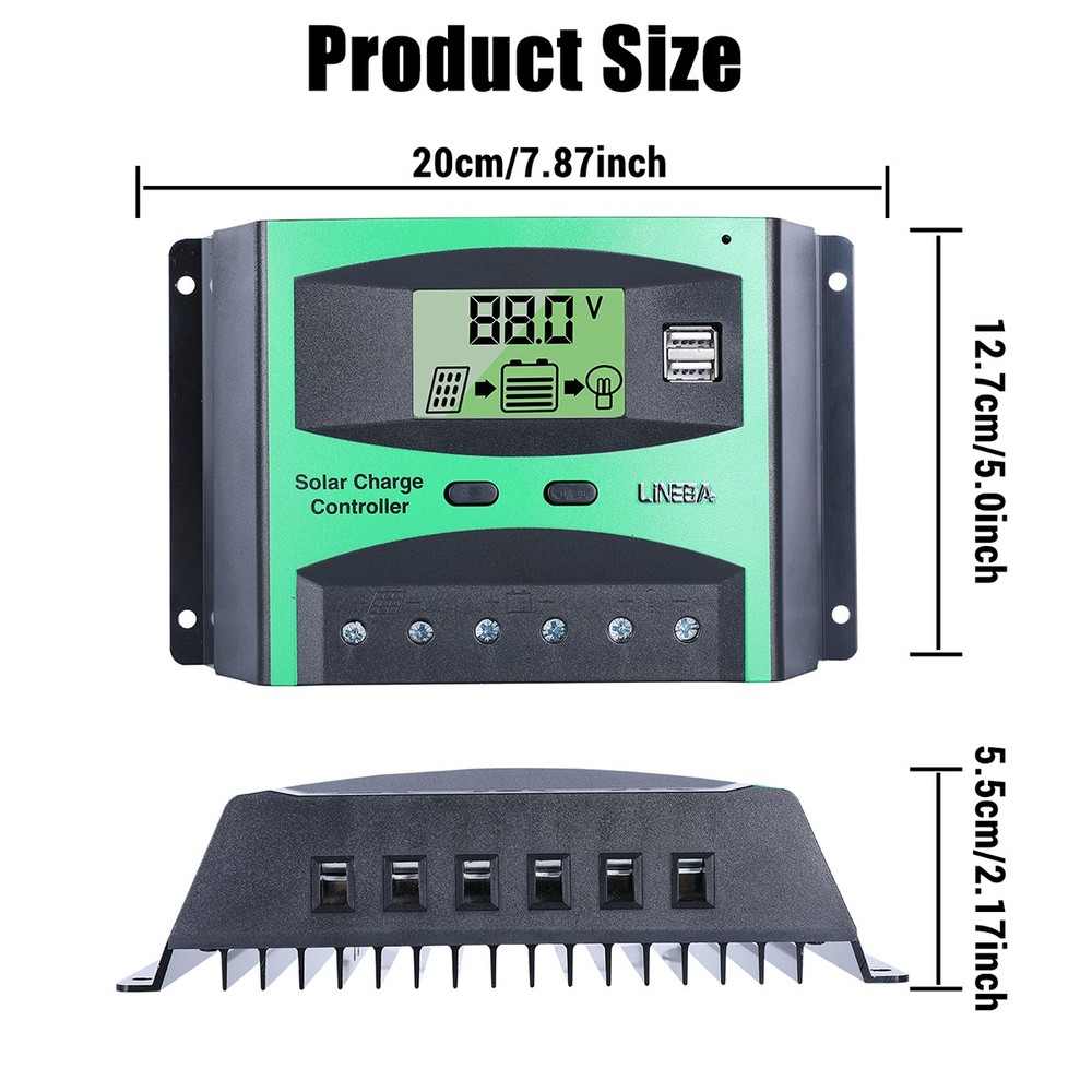 5200W High Performance Solar Charger Controller Compatible with 12V/24V Systems