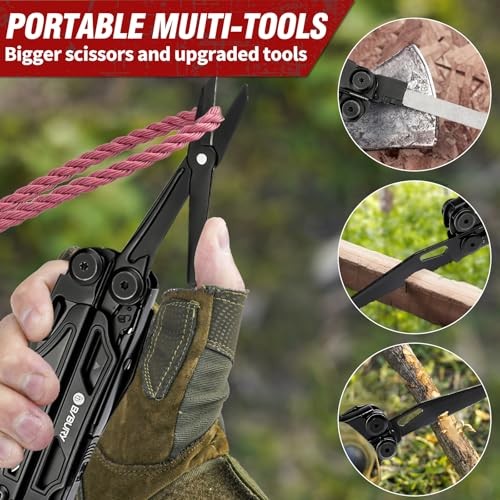 Multitool Pliers Pro BI2045AB, Stainless Steel Foldable Multi Tool with