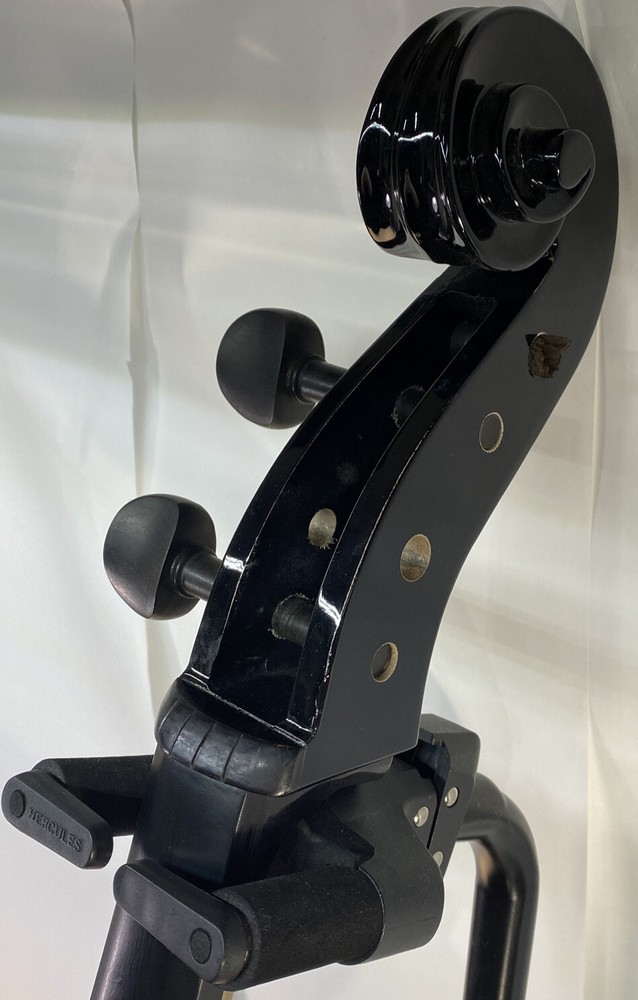 Cecilio CCO-BLACK Black 1/2 Cello NEEDS WORK READ MISSING PEGS