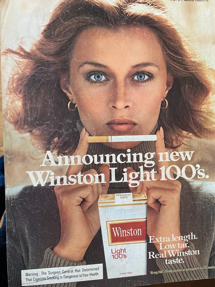 Winston Cigarettes, Full Page Vintage Print Ad