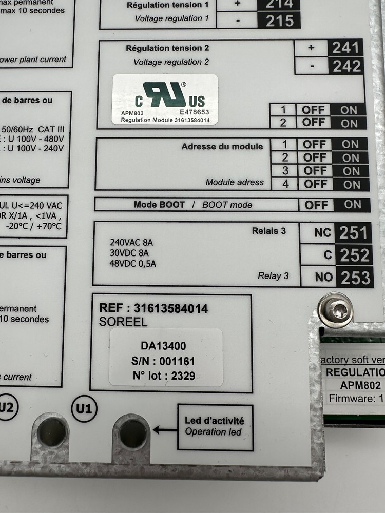 Kohler Regulation Module AMP802 Solar