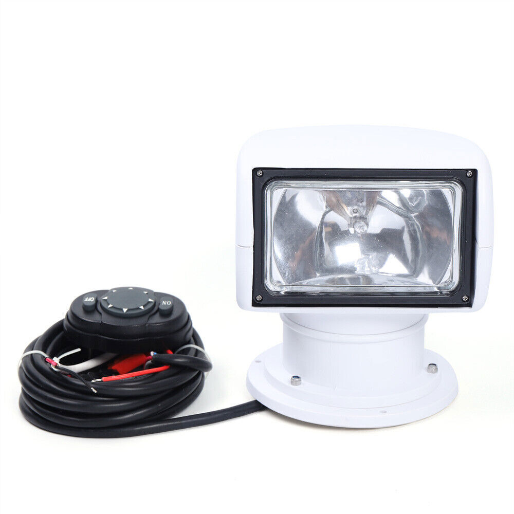 100W Boat Search Light Remote Control  Marine Spotlight 360 Rotate 2500LM 12V