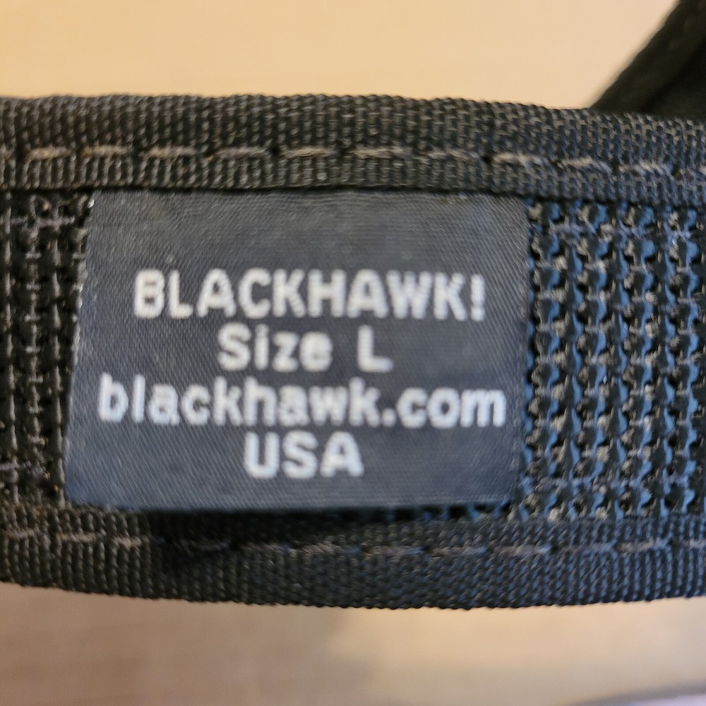 BLACKHAWK INNER LINER BELT SZ. L 38"-42" HOOK & LOOP BLACK NEW