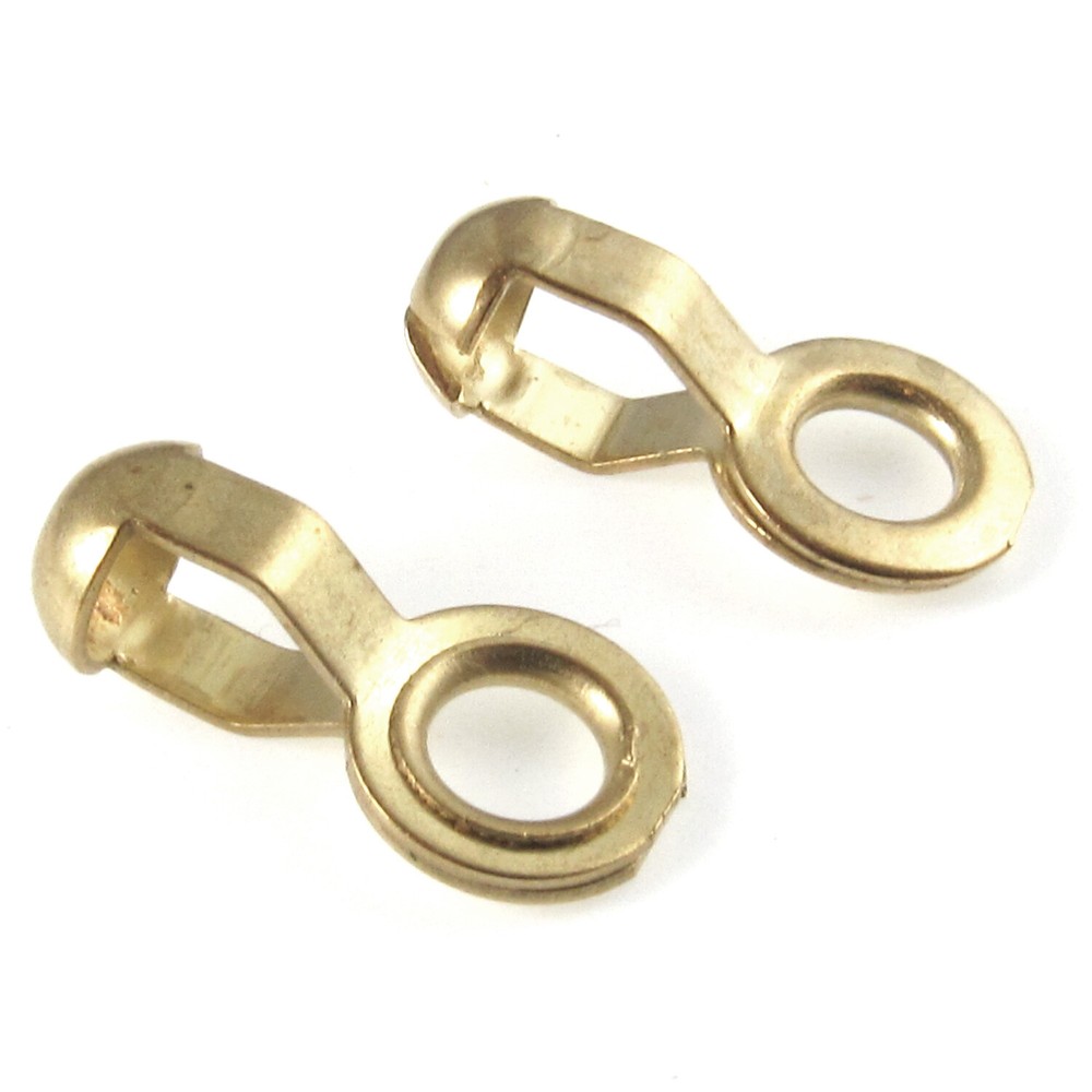 Brass Ball Chain #6 Lamp/Fan Pull Loop Connectors, "A" Coupling 50/Pkg