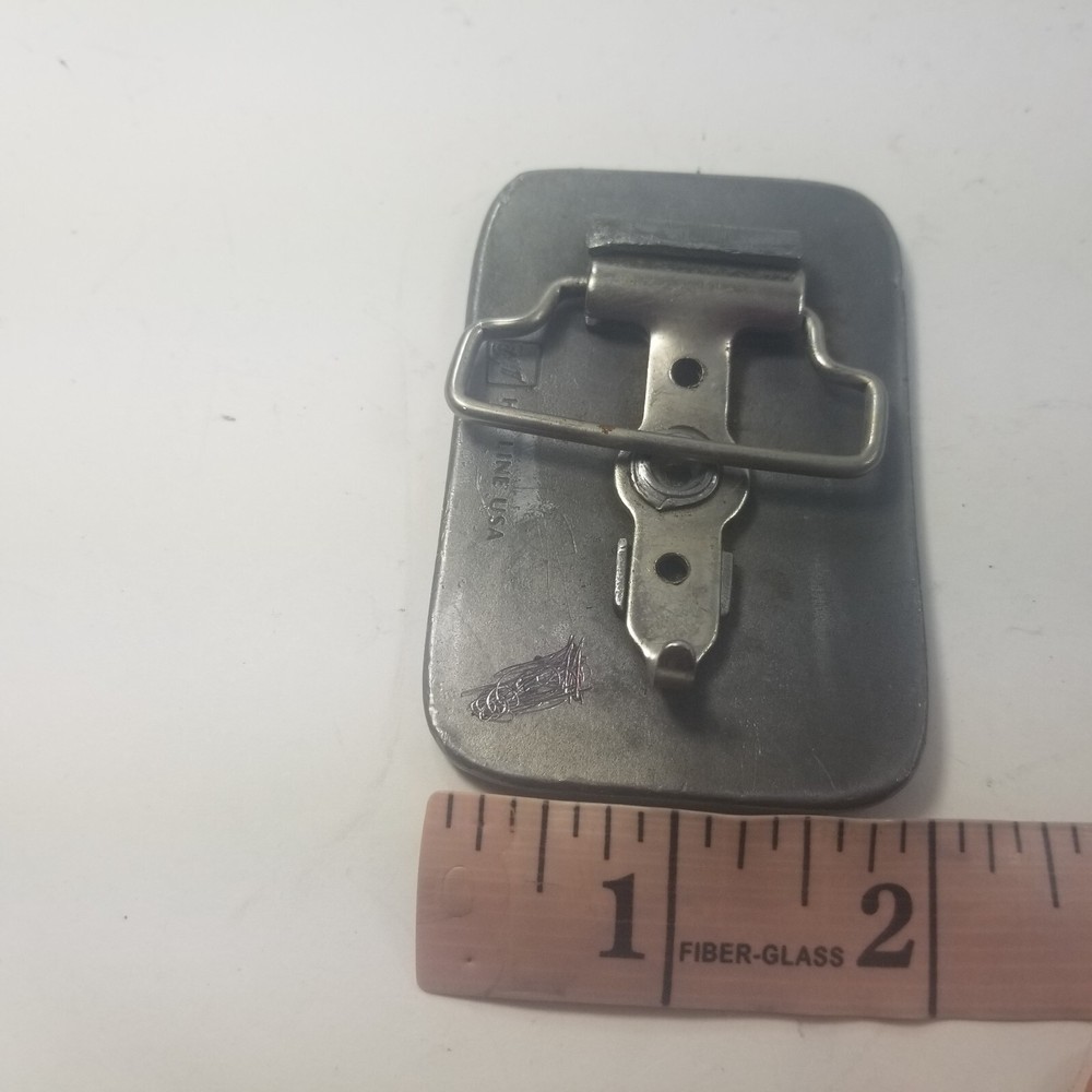 Ponderosa Systems PSSI Loader Tractor Scraper Pewter Belt Buckle Construction
