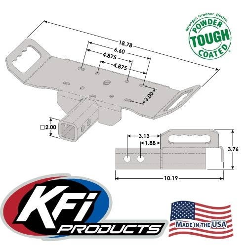 KFI Front Rear Winch Multi-Mount Receiver Hitch UTV-875