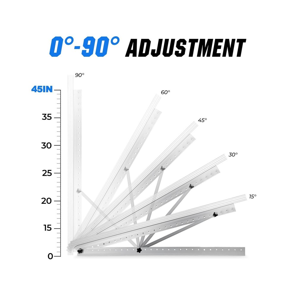 Solar Panel Mount Brackets, 2 Sets 45 inch Adjustable with Foldable Tilt Legs...