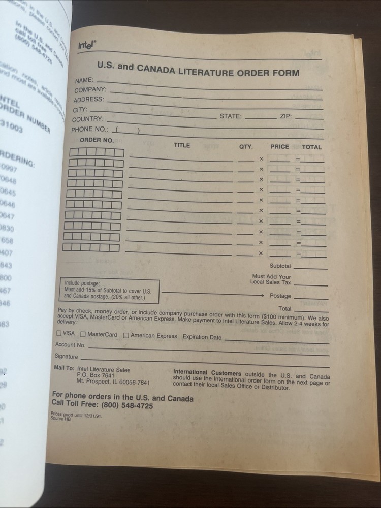 Intel 16-bit Embedded Controllers 1991