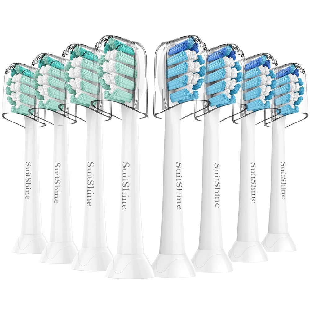Replacement Toothbrush Heads Compatible with Phillips Sonicare Snap-on 8 Pack