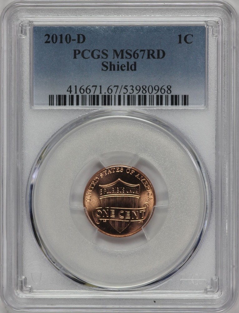 2010-D PCGS MS67RD Lincoln Cent 53980968