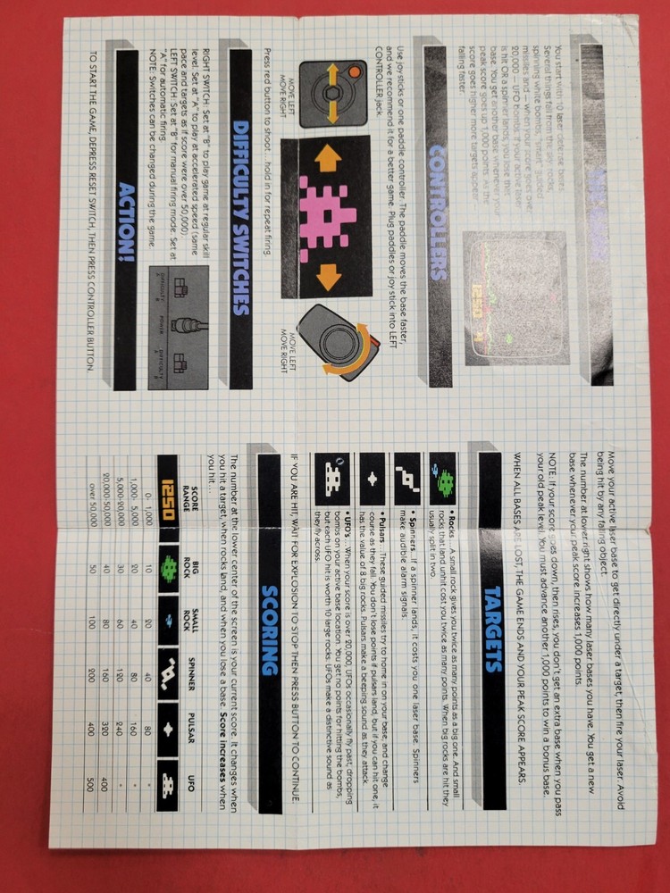 Atari Manual Astroblast
