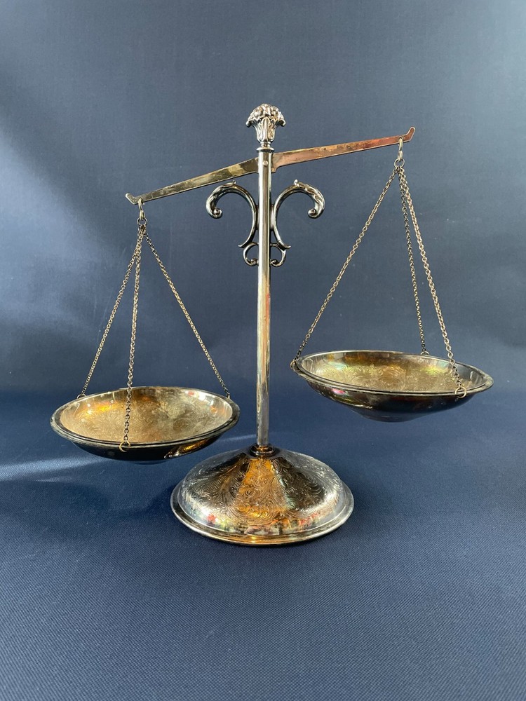 Antique Victorian silver platted scale England