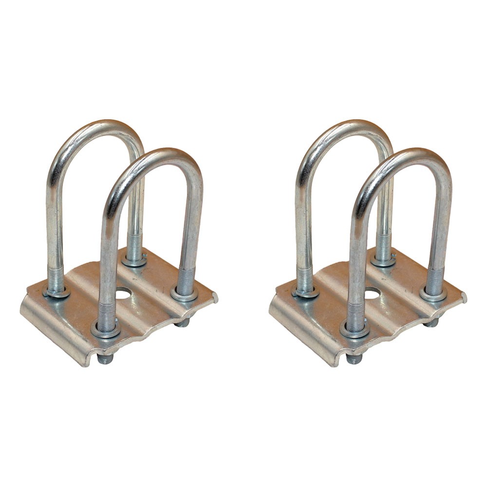 Trailer U-Bolt Kit 2-3/8" Round 3500lbs Axle 5-1/2" Long for Leaf Spring Mount