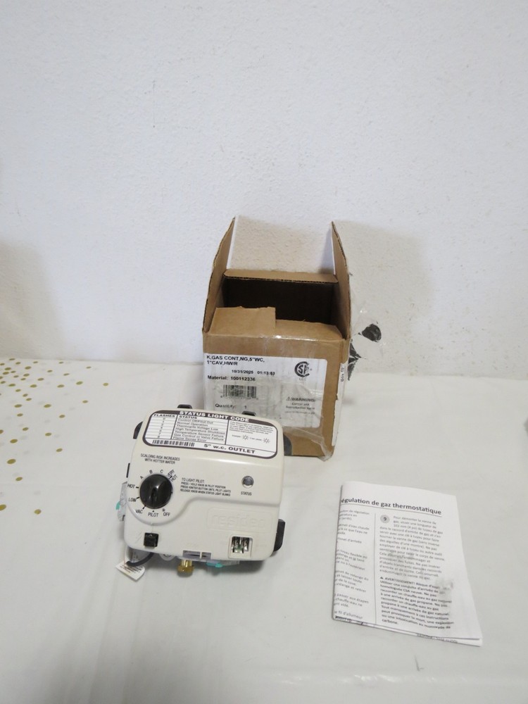 Reliance water heater gas control valve 100112336 trade number WT8840B 160 Degre